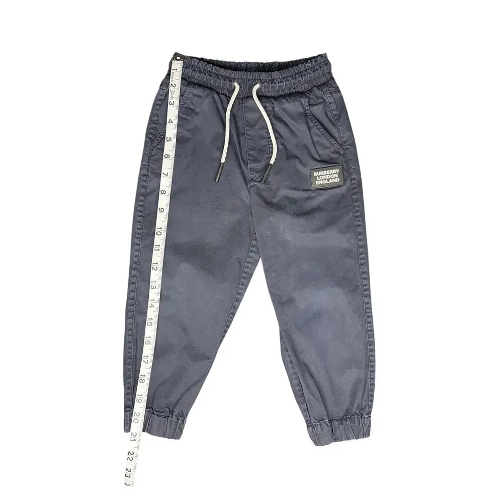 Burberry Kids' NWOT Luxury Logo Joggers Navy Blue Size 3Y Toddler - Rare - Picture 5 of 5